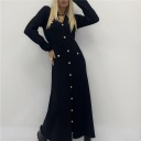 abito lungo con bottoni decorativi incanto